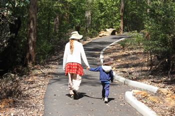 Walking up Mount Frankland