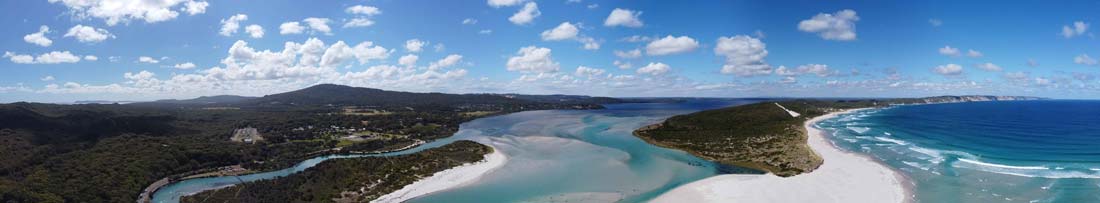 Prawn Rock Channel, Ocean Beach, and Wilson Inlet