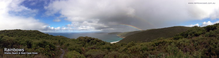 Rainbows over Shelley Beach, West Cape Howe, Western Australia